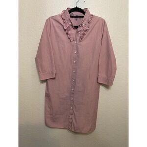 Sibel Saral Red‎ and White Pinstripe Dress Size S